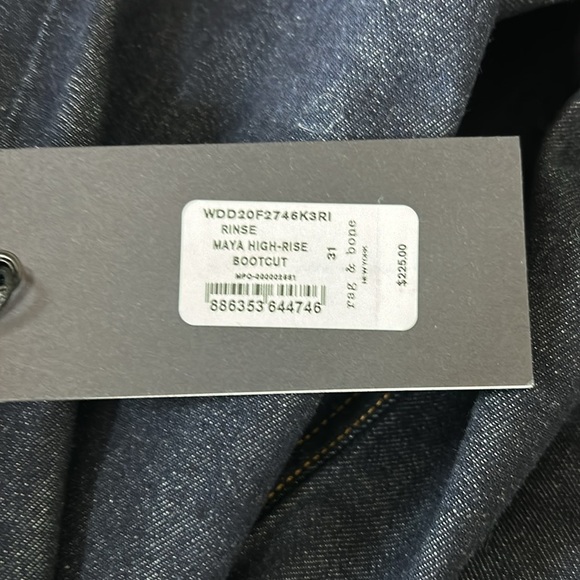 Rag and Bone Maya High Rise Bootcut Jean Japanese Rinse Dark Wash Sz 31 NEW - Picture 13 of 14
